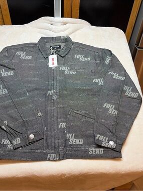 FULL SEND Denim jacket - Sz L RARE  - NEVER WORN - NWT